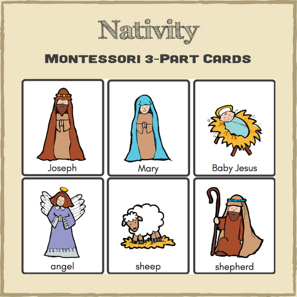 Christmas Nativity 3-Part Cards