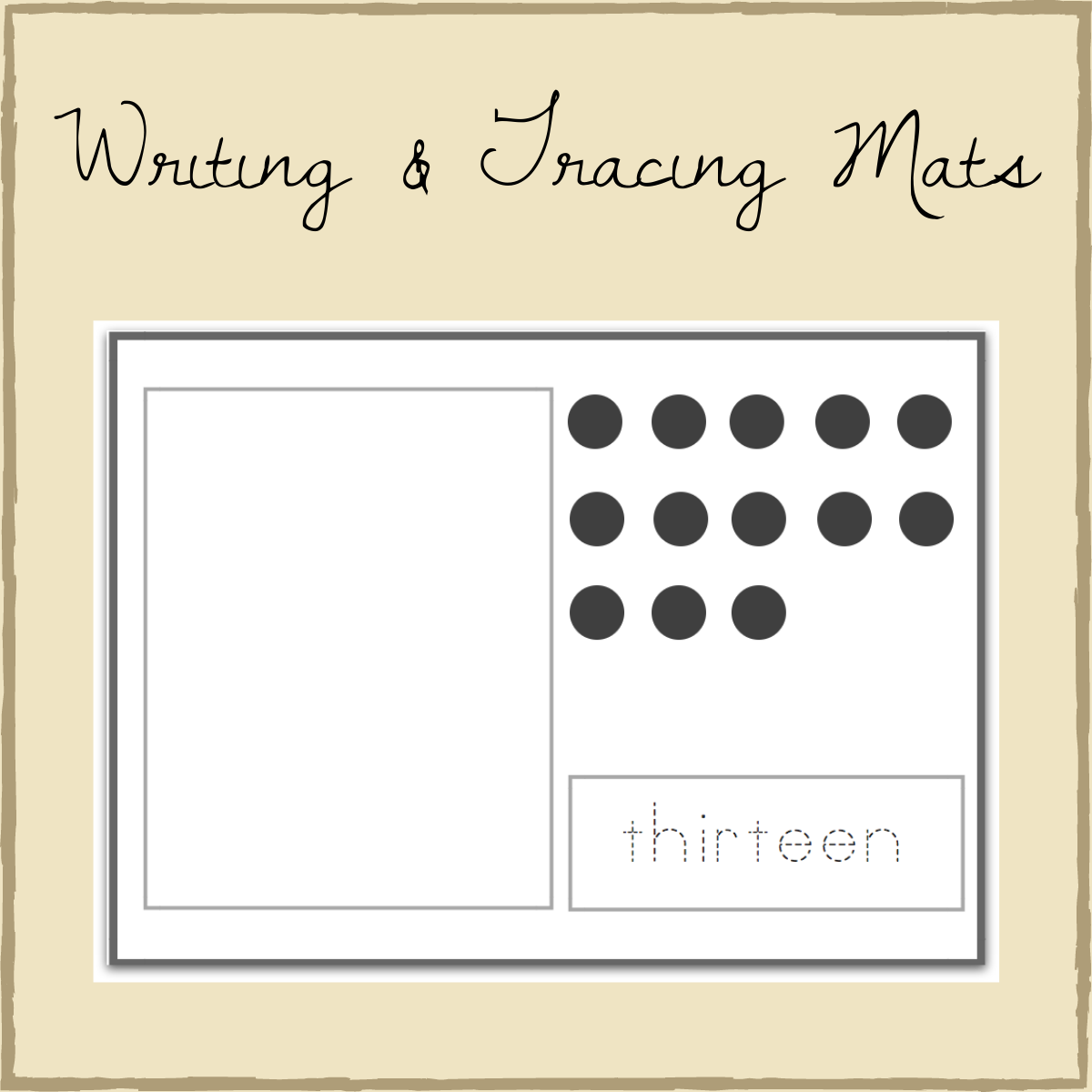 Number Mats for Writing Practice (10-20)