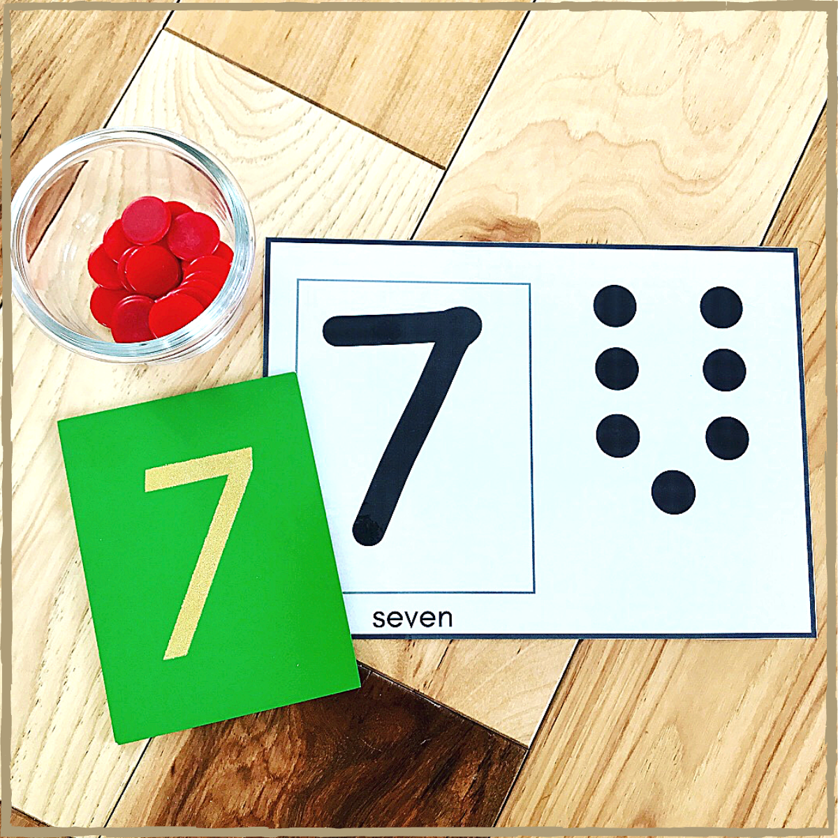 Montessori Counting Mats Numbers 0-10