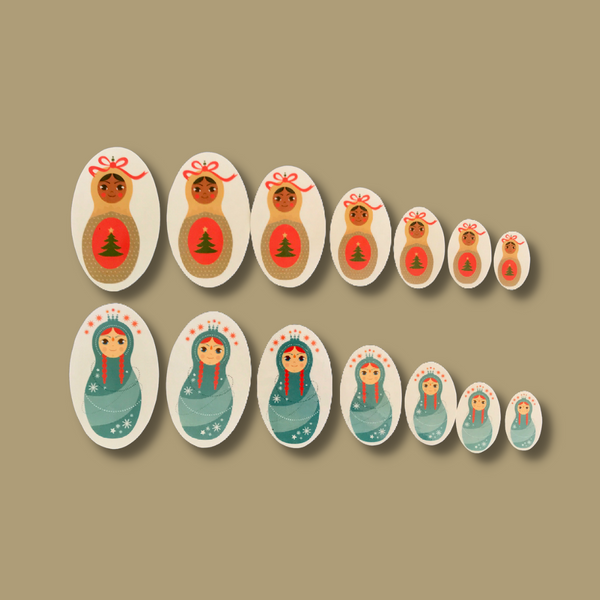 Christmas Russian Dolls - Size Sorting