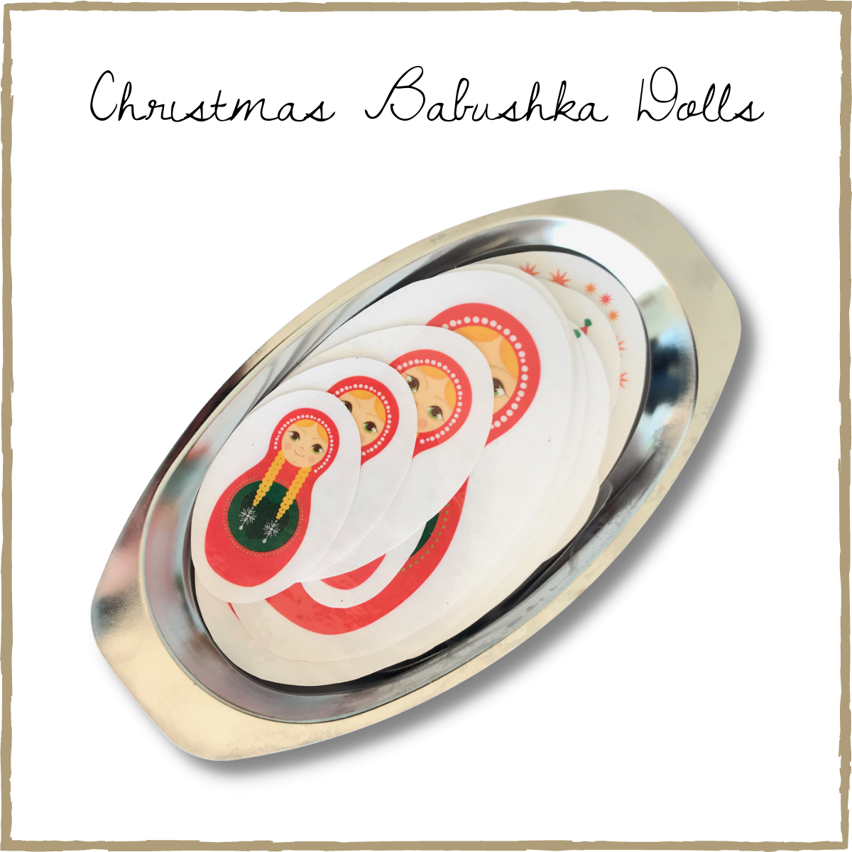 Christmas Russian Dolls Size Sorting Learning with Play