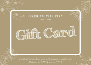 Learning With Play Gift Card