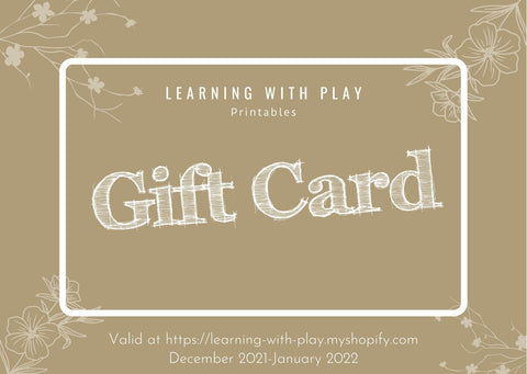 Learning With Play Gift Card