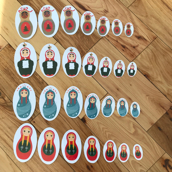 Christmas Russian Dolls - Size Sorting