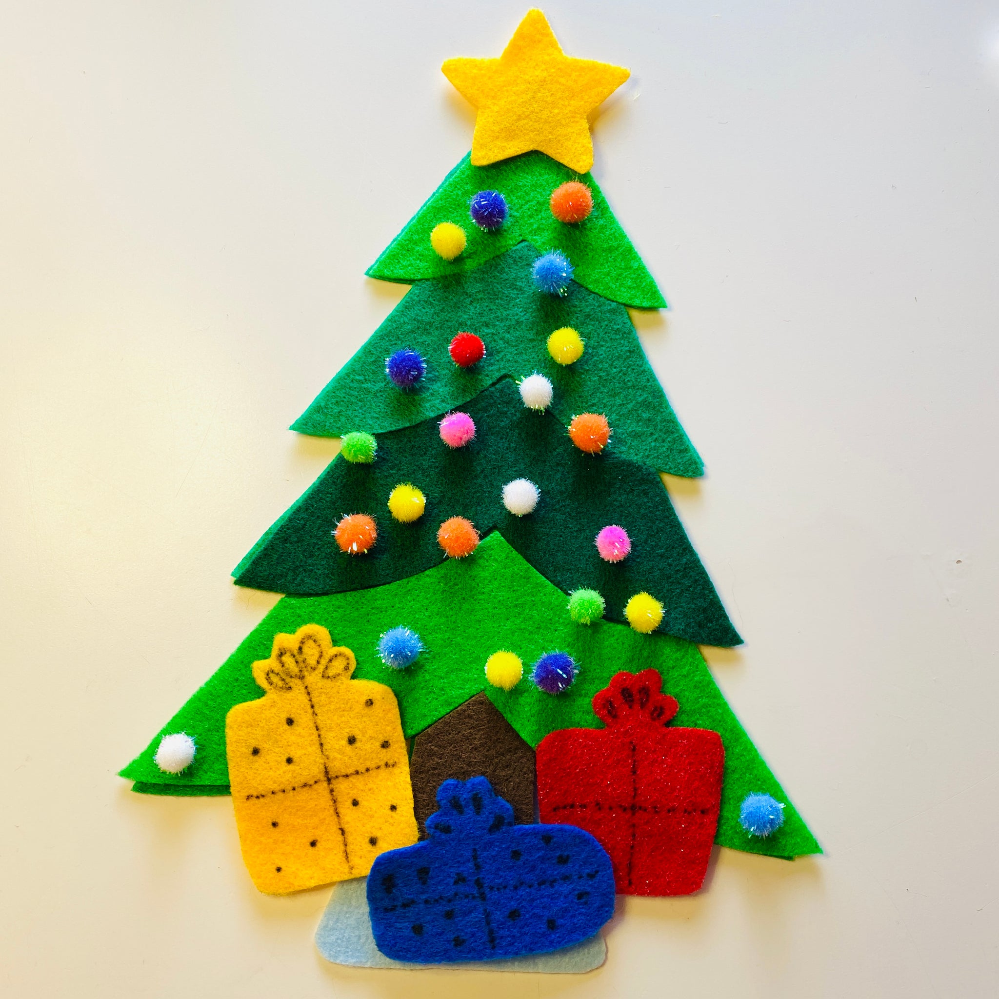 DIY Felt Christmas Tree Template Learning with Play
