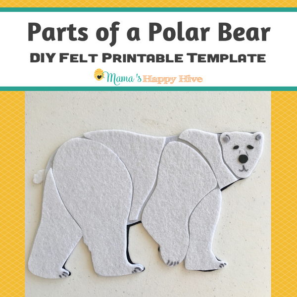 Parts of a Polar Bear Puzzle - Printable Template